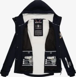 Marikoo Vestes De Mi-saison Veste Mi-saison Femme Bleu -Veste Mode 4a77bea0d2f26dc9d8e4370767f184de