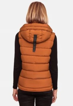 Marikoo Vestes Sans Manches Gilet Taisaa Femme Caramel -Veste Mode 4ab9ce901ac26d2b44e6950ef47aff84