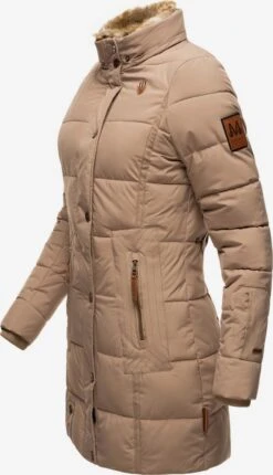 Marikoo Manteaux Courts Manteau D’hiver Femme Marron -Veste Mode 4bc31b35d49302005dff80408eabd7ec