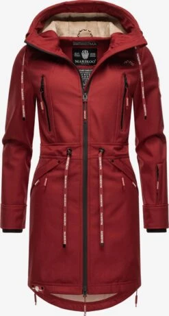 Marikoo Parkas Parka Mi-saison Femme Rouge Foncé -Veste Mode 4cd7ba62d4398951ddcd1f69dc7cd544