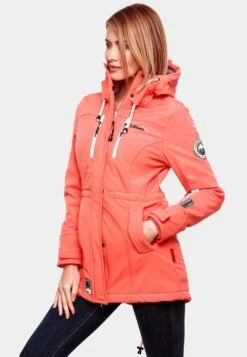Marikoo Manteaux De Pluie Manteau Fonctionnel Zimtzicke Femme Corail -Veste Mode 4ce810fb27c051462310a24f4dba7a29