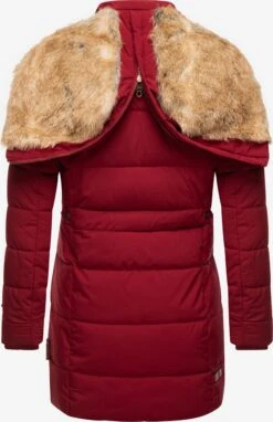 Marikoo Manteaux Courts Manteau D’hiver Femme Rouge Sang -Veste Mode 4d621d5f5c718c765a3de748e0cd751c