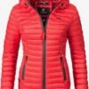 Marikoo Vestes De Mi-saison Veste Mi-saison Samtpfote Femme Rouge -Veste Mode 4d6322d22f138149d2d2a2e48d711455