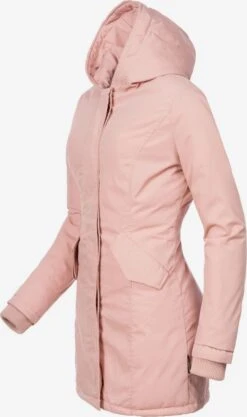 Marikoo Parkas Parka D’hiver Karmaa Femme Rose Clair -Veste Mode 4dad1e1f5bcf00c989bf4b1ca99656ab