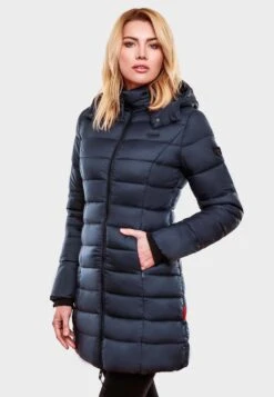 Marikoo Manteaux Courts Manteau D’hiver Abendsternchen Femme Bleu Nuit -Veste Mode 514f34609b53ca50a5c5354ba8f72678