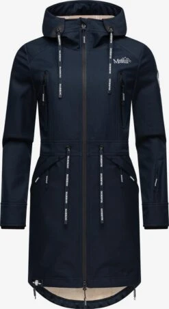 Marikoo Parkas Parka Mi-saison Femme Bleu Marine