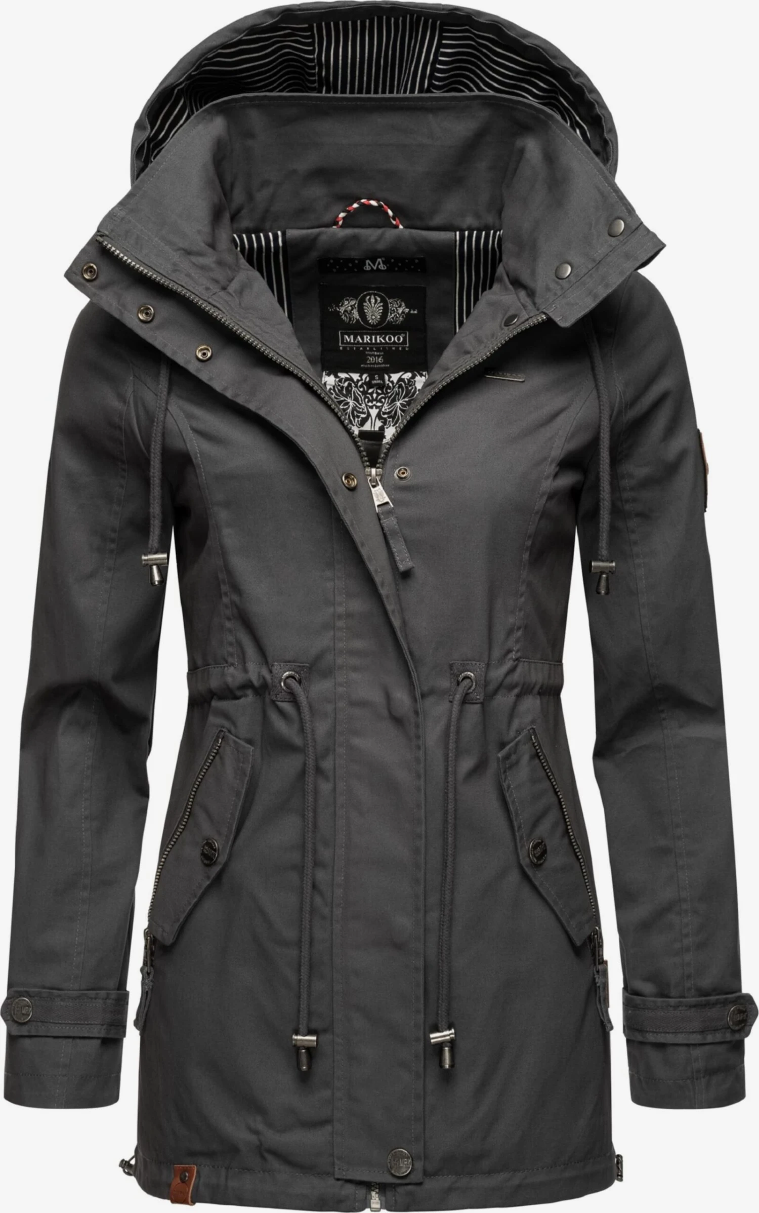 Marikoo Parkas Parka Mi-saison Nyokoo Femme Anthracite 3 Marikoo Parkas Parka Mi-saison Nyokoo Femme Anthracite