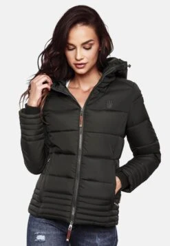 Marikoo Vestes Dhiver Veste D’hiver Sole Femme Anthracite -Veste Mode 59a6310df8e3f530678869f50882e834