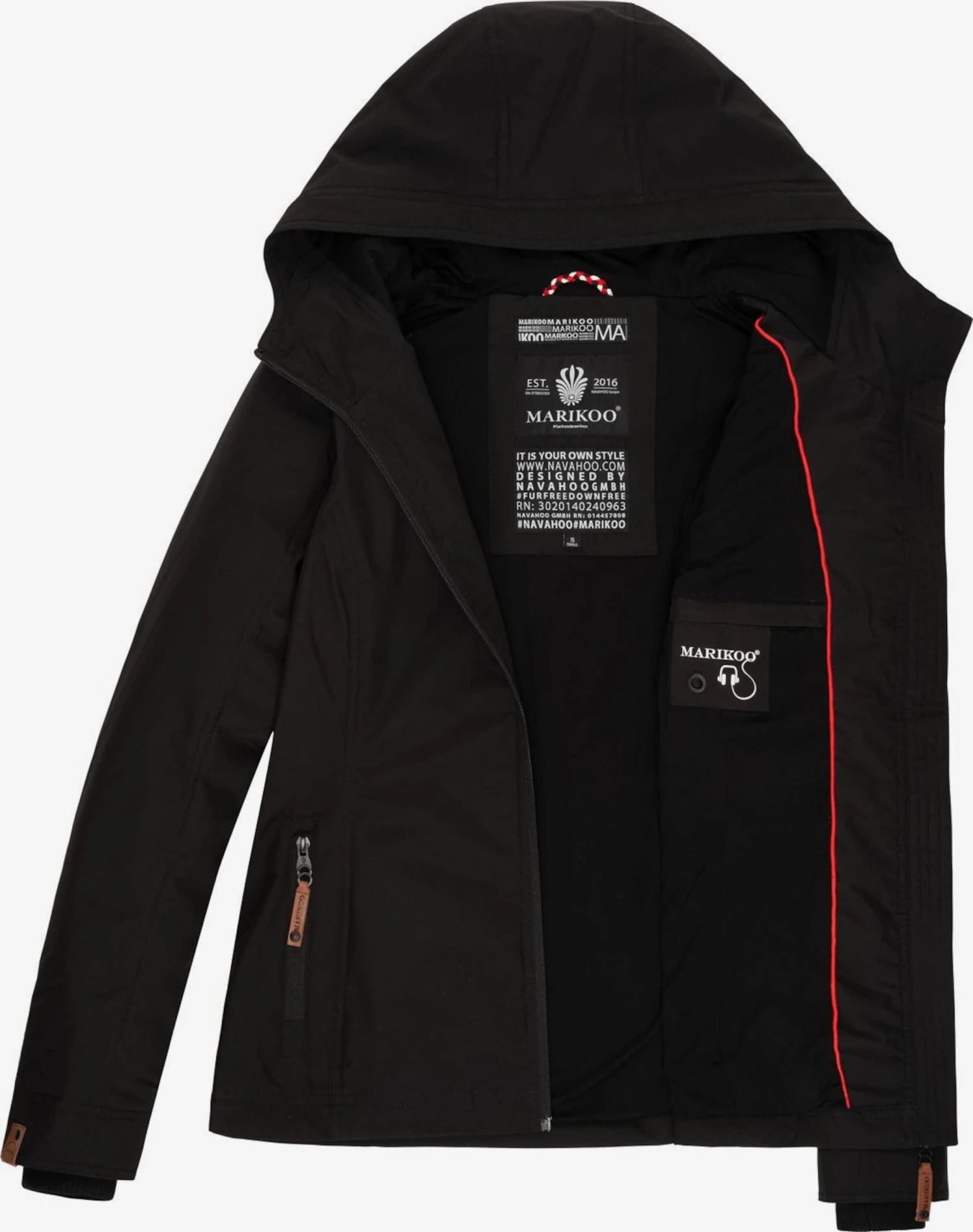 Marikoo Vestes De Mi-saison Veste Mi-saison Brombeere Femme Noir 6 Marikoo Vestes De Mi-saison Veste Mi-saison Brombeere Femme Noir – Image 4