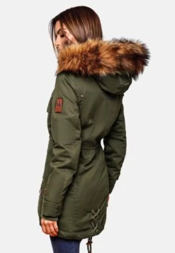 Marikoo Parkas Parka D’hiver Femme Kaki -Veste Mode 5a35bf555a1951f55d4c46ae217251fd