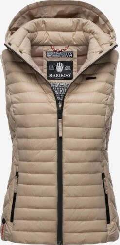Marikoo Vestes Sans Manches Gilet Hasenpfote Femme Noisette