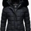 Marikoo Vestes Dhiver Veste D’hiver Qesra Femme Bleu Nuit -Veste Mode 5c60ba86fd6275ca6a28ced72796dedd