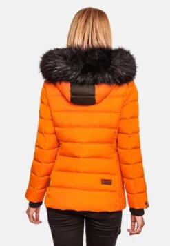 Marikoo Vestes Dhiver Veste D’hiver Unique Femme Orange -Veste Mode 5c81dcc7dad3bd61db0e9473ae645c71
