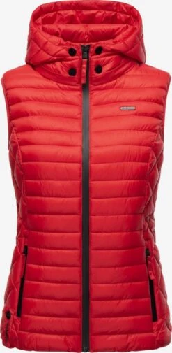 Marikoo Vestes Sans Manches Gilet Hasenpfote Femme Rouge