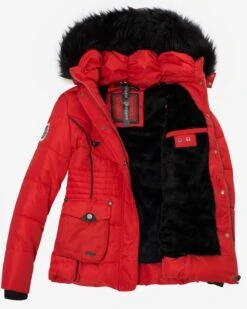 Marikoo Vestes Dhiver Veste D’hiver Vanilla Femme Rouge -Veste Mode 6069e2b7a322b100f1d556899e6013dd