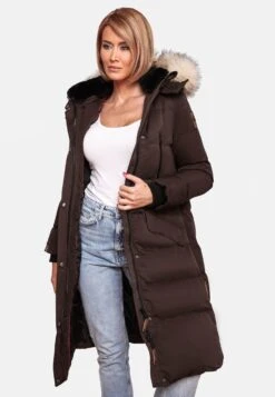 Marikoo Manteaux Dhiver Manteau D’hiver Schneesternchen Femme Marron -Veste Mode 610d30017dec92614838c51db94ae577