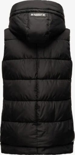 Marikoo Vestes Sans Manches Gilet Zarinaa Femme Noir -Veste Mode 62e26e84857a2f3a6e04784352f8d444