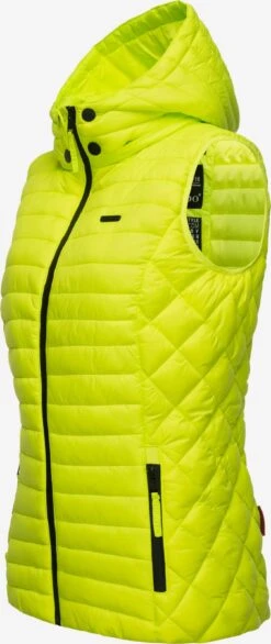 Marikoo Vestes Sans Manches Gilet Femme Citron Vert -Veste Mode 638cba7417477720c5e06d8269339568