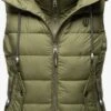 Marikoo Vestes Sans Manches Gilet Taisaa Femme Kaki -Veste Mode 647762cfe17750fc9accc17890c85fe9