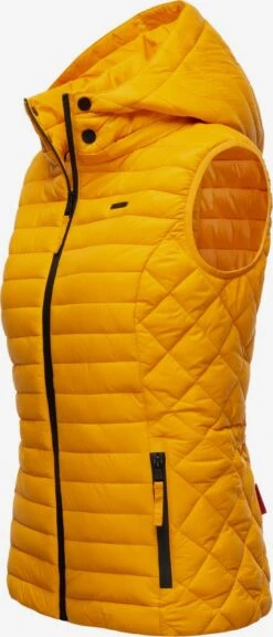 Marikoo Vestes Sans Manches Gilet Hasenpfote Femme Jaune Dor -Veste Mode 64da4f56970e4f9d1bb6351fc2175ab1