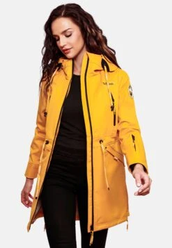 Marikoo Parkas Parka Mi-saison Femme Jaune Dor -Veste Mode 6750fed487ce4dbf4a79825142ae8867