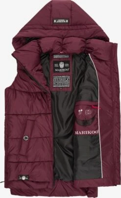 Marikoo Vestes Sans Manches Gilet Zarinaa Femme Bordeaux -Veste Mode 675d0ebc07ec19f07cc3579c8bfed0ec