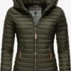 Marikoo Vestes De Mi-saison Veste Mi-saison Löwenbaby Femme Olive -Veste Mode 678b4c3076fb444ace5bdf787f77ac77