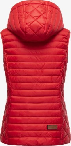 Marikoo Vestes Sans Manches Gilet Hasenpfote Femme Rouge -Veste Mode 67e7814e135bf9b7b553276be2bfd69a