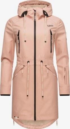 Marikoo Parkas Parka Mi-saison Femme Rose -Veste Mode 680961526d2240f6efea1cef296cef63