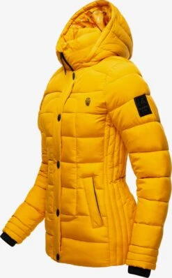 Marikoo Vestes Dhiver Veste D’hiver Qesraa Femme Jaune -Veste Mode 6902f573db786877eaaf16293a133dcb