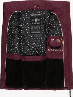 Marikoo Vestes Sans Manches Gilet Eisflöckchen Femme Bordeaux -Veste Mode 6afc6c10f3a78ea7537b2fdd4b9b3947