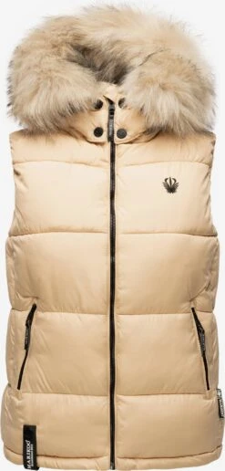 Marikoo Vestes Sans Manches Gilet Eisflöckchen Femme Beige -Veste Mode 6b75c7fede7da263db9b985eb13c45a6