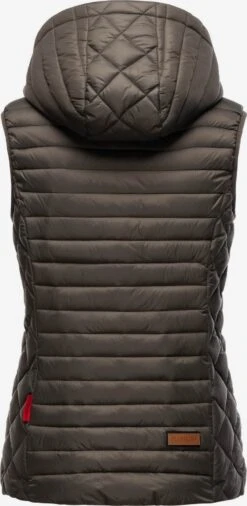 Marikoo Vestes Sans Manches Gilet Hasenpfote Femme Anthracite -Veste Mode 6c423209634daf87b9474abb033bcf47
