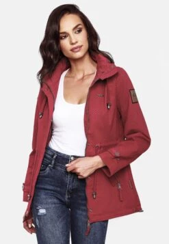 Marikoo Parkas Parka Mi-saison Nyokoo Femme Rouge / Bourgogne -Veste Mode 6dfcb0d5441af2c0b4b577bed96ca9ef