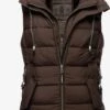 Marikoo Vestes Sans Manches Gilet Taisaa Femme Brun Foncé -Veste Mode 70ee73661943988d277310bde3f8e33f