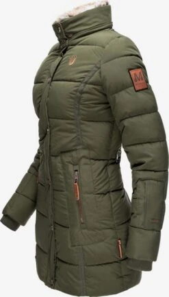 Marikoo Manteaux Courts Manteau D’hiver Femme Olive -Veste Mode 736660acc89031c5c7a49b71f079e88e