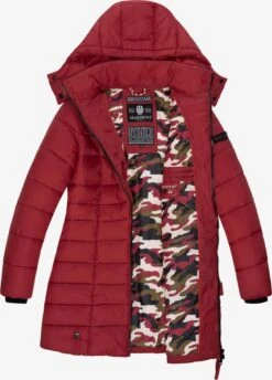 Marikoo Manteaux Courts Manteau D’hiver Abendsternchen Femme Rouge Sang -Veste Mode 73d04080345474f4942a9aadc50c9b58