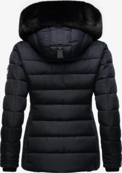 Marikoo Vestes Dhiver Veste D’hiver Qesra Femme Bleu Nuit -Veste Mode 743d2ff07c1ae8094d82a5587f174de5