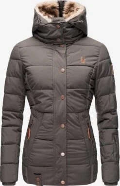 Marikoo Vestes Matelassées Veste D’hiver Nekoo Femme Taupe -Veste Mode 74984f35fcc0f260411f23c8d2b0412c