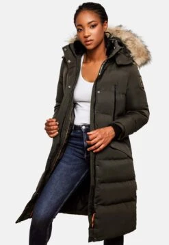 Marikoo Manteaux Dhiver Manteau D’hiver Schneesternchen Femme Anthracite -Veste Mode 752e086e410e0809023882e1a2d87413