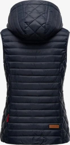 Marikoo Vestes Sans Manches Gilet Hasenpfote Femme Bleu Nuit -Veste Mode 778a19acf95f971ba33eb380dc623d95