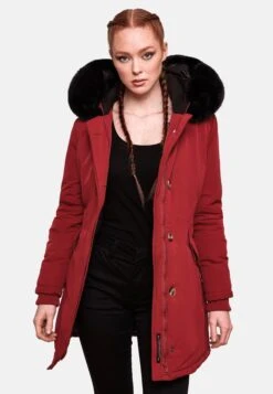 Marikoo Parkas Parka D’hiver Karmaa Femme Rouge -Veste Mode 779af0aaedf4b2a48050c284bc387659