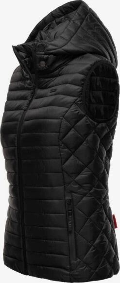 Marikoo Vestes Sans Manches Gilet Hasenpfote Femme Noir -Veste Mode 77c7a1215de50422ea1306d9bba33e66