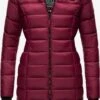 Marikoo Manteaux Courts Manteau D’hiver Abendsternchen Femme Rouge Rubis -Veste Mode 77d6de643e8c091a9f1ac9ffa15e7977