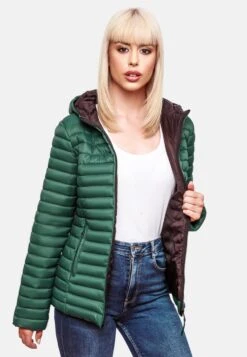 Marikoo Vestes De Mi-saison Veste Mi-saison Asraa Femme émeraude -Veste Mode 79982c3aea4a704e38b5d0d3358945c1