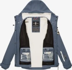 Marikoo Vestes De Mi-saison Veste Mi-saison Kleinezicke Femme Bleu-gris -Veste Mode 7b62e7220f6ee1c954fd93d7a502821d