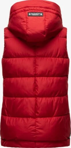 Marikoo Vestes Sans Manches Gilet Zarinaa Femme Rouge -Veste Mode 7c91afac24982675ecdabf989105998b