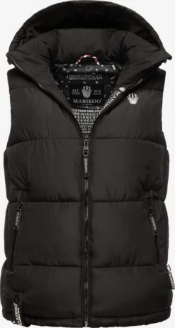 Marikoo Vestes Sans Manches Gilet Eisflöckchen Femme Noir -Veste Mode 801eb2384aaab81605c3815180c112c9