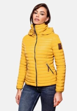 Marikoo Vestes De Mi-saison Veste Mi-saison Löwenbaby Femme Jaune -Veste Mode 80a06f38e353f7c94bb20f829b67477d