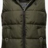 Marikoo Vestes Sans Manches Gilet Zarinaa Femme Vert Foncé -Veste Mode 80de19d7b98231b9aef4662705ab8c29